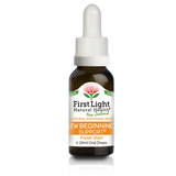 A supplement container of New Beginnings Support (Fresh Start) 20ml by First Light Natural Health