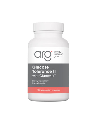 A supplement container of Glucose Tolerance II by Allergy Research Group