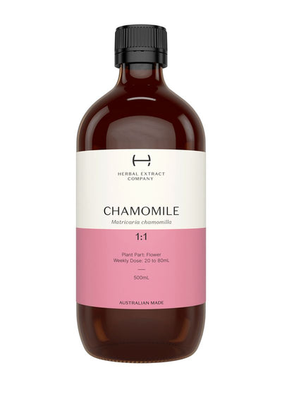 A supplement container of Chamomile 1:1 by Herbal Extract Company