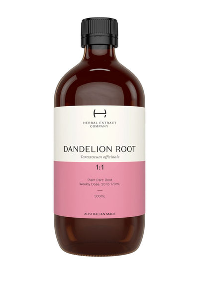 A supplement container of Dandelion Root 1:1 by Herbal Extract Company