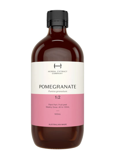 A supplement container of Pomegranate 1:2 by Herbal Extract Company
