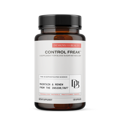 A supplement container of Control Freak by Designs for Beauty