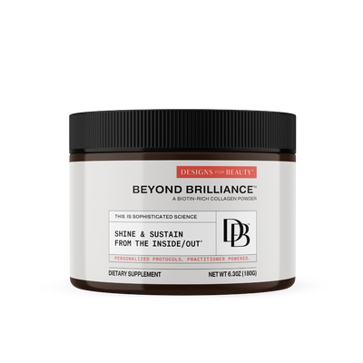 A supplement container of Beyond Brilliance by Designs for Beauty