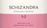 Supplement facts for Schizandra 1:2
