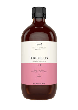 A supplement container of Tribulus 1:1 by Herbal Extract Company