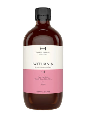 A supplement container of Withania 1:1 by Herbal Extract Company