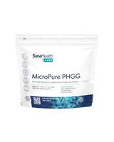 A supplement container of MicroPure PHGG 200g by SunaHealth Labs