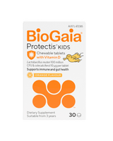 A supplement container of BioGaia Protectis Kids Chewable, by BioGaia