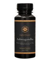 A supplement container of Ashwaganda - 90caps by SuperFeast