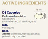 Supplement facts for D