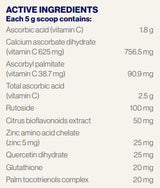 Supplement facts for C BioActive