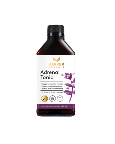 A supplement container of Adrenal Tonic by Harker Herbals