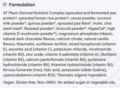 Supplement facts for Macro-PRO