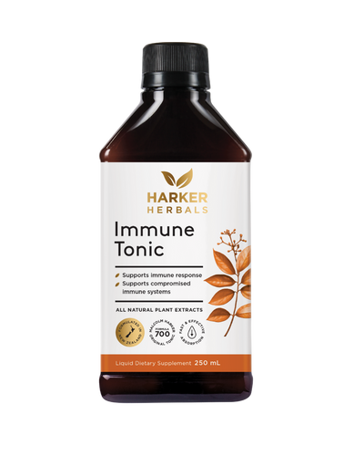 A supplement container of Immune Tonic by Harker Herbals