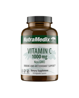 A supplement container of Vitamin C 1000mg by NutraMedix
