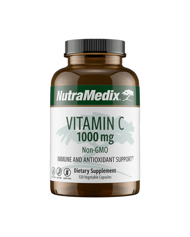 A supplement container of Vitamin C 1000mg by NutraMedix