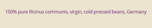 Supplement facts for Castor Oil: Virgin