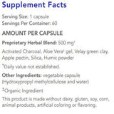 Ingredients: Activated Charcoal, Aloe Vera gel, Velay green clay, Apple pectin, Silica, Humic powder.