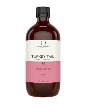 A supplement container of Turkey Tail 1:5 by Herbal Extract Company