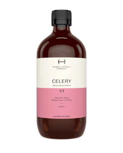 A supplement container of Celery 1:1 by Herbal Extract Company