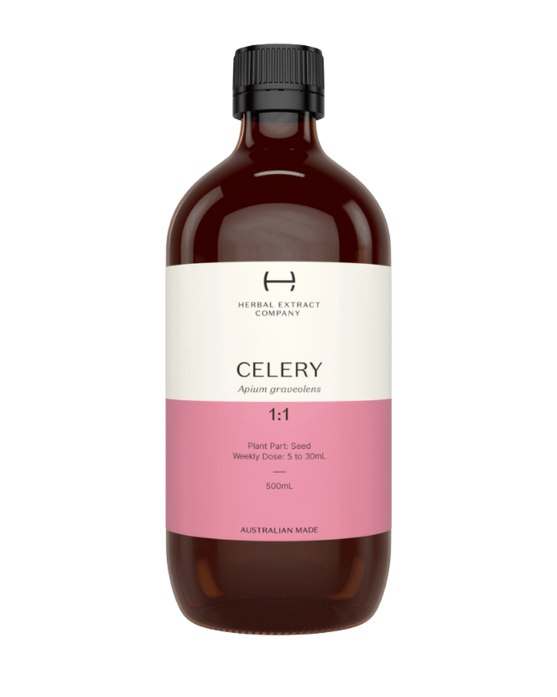 A supplement container of Celery 1:1 by Herbal Extract Company