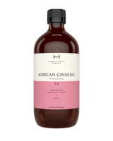 A supplement container of Korean Ginseng 1:2 by Herbal Extract Company