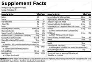 Supplement facts for PaleoMeal (Vanilla)