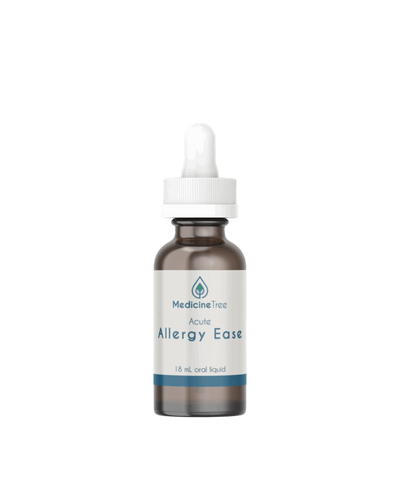 A supplement container of Acute Allergy Ease by Medicine Tree