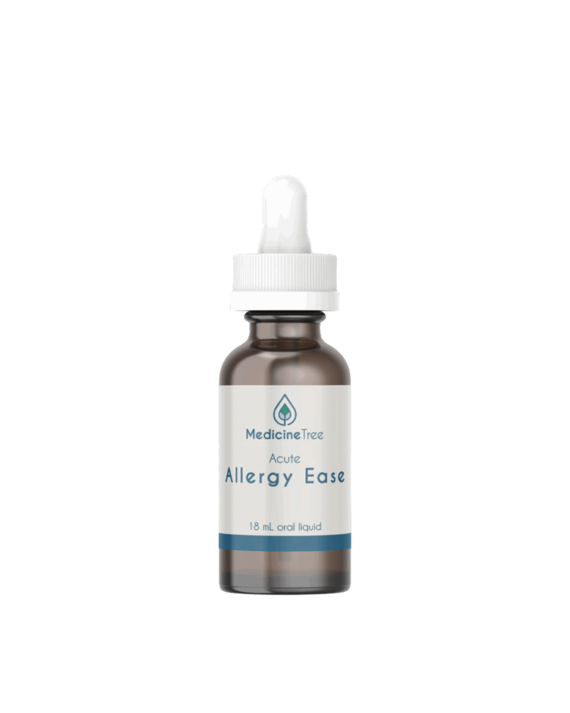 A supplement container of Acute Allergy Ease by Medicine Tree
