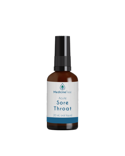 A supplement container of Acute Sore Throat by Medicine Tree