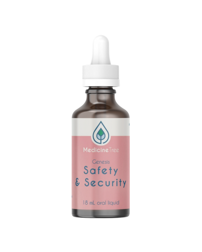 A supplement container of Genesis Safety and Security by Medicine Tree
