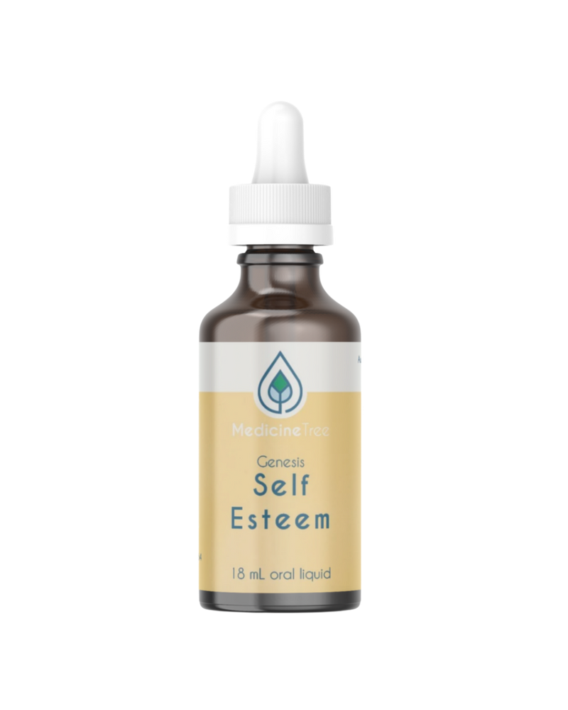 A supplement container of Genesis Self Esteem by Medicine Tree