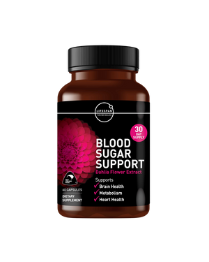 A supplement container of Blood Sugar Support by Lifespan