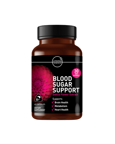 A supplement container of Blood Sugar Support by Lifespan