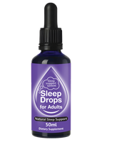 A supplement container of SleepDrops for Adults by SleepDrops