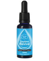 A supplement container of SleepDrops Daytime Revive by SleepDrops