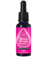 A supplement container of SleepDrops Menopauzzz by SleepDrops