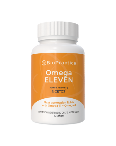 A supplement container of Omega Eleven by Bio-Practica