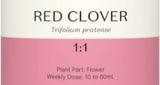 Supplement facts for Red Clover 1:1 listing ingredients including Trifolium Pratense