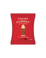 A supplement container of Sour Cola Bottles by Funday Natural Sweets