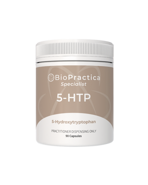 A supplement container of 5-HTP by Bio-Practica