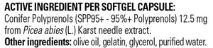 Supplement facts for Pro-Cell Fitness listing ingredients including ABIES PECTINATA