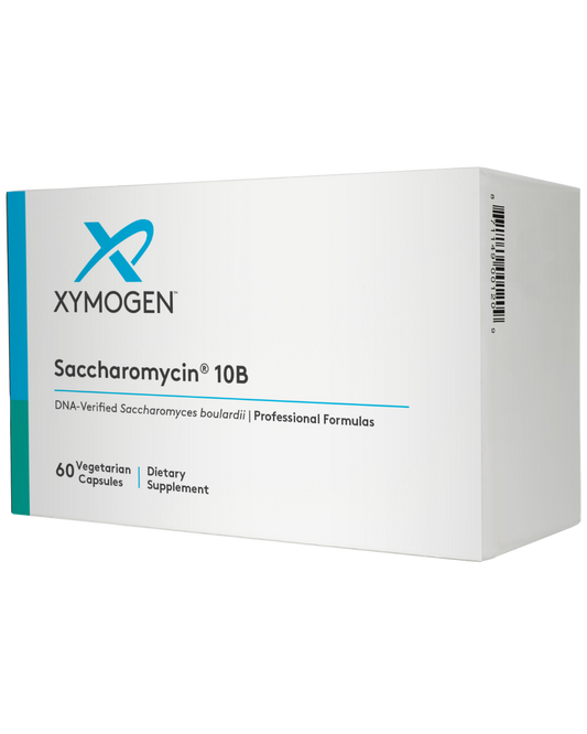 A supplement container of Saccharomycin® 10B by Xymogen