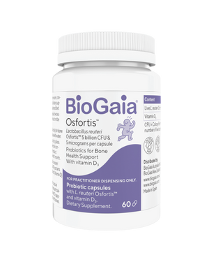 A supplement container of BioGaia Osfortis Probiotic by BioGaia