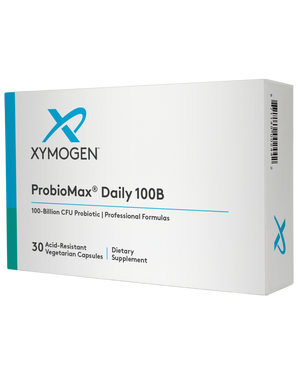 A supplement container of ProbioMax® Daily 100B by Xymogen
