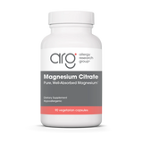 A Supplement Container with the name Magnesium Citrate by Allergy Research Group.