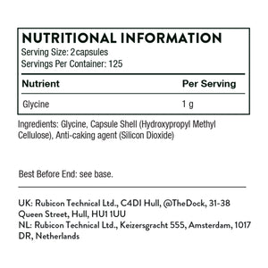 Ingredients including Glycine.
