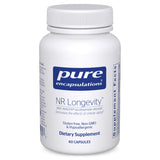 A Supplement container with the name NR Longevity by Pure Encapsulations.