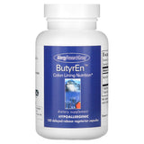 A Supplement container with the name ButyrEn by Allergy Research Group.