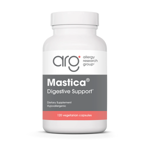 A Supplement container with the name Mastic by Allergy Research Group.